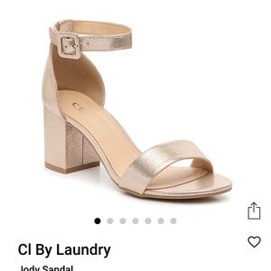 Chinese Laundry Gold Metallic Ankle Strap Sandal